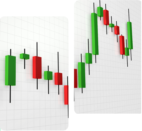 candlestick chart graphic